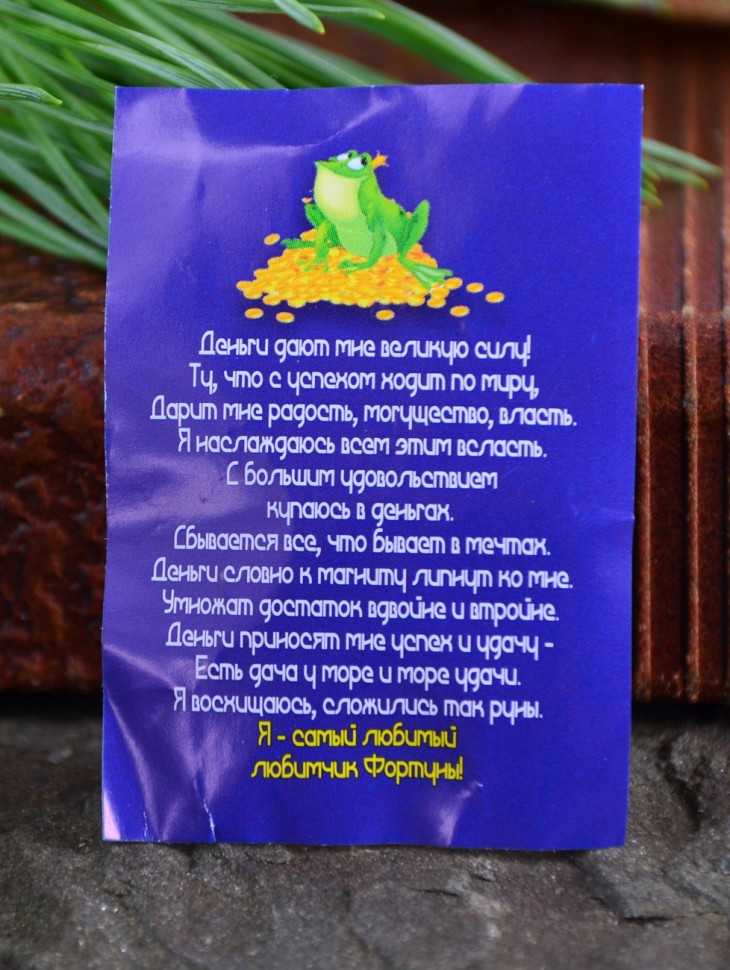 Кошельковый оберег "Денежная Лягушка"