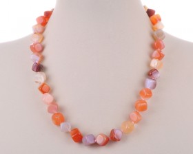 Бусы из сердолика "Кубизм"