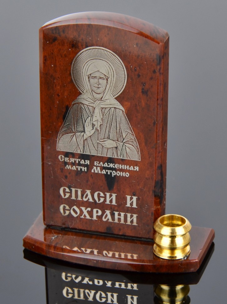 Икона с подсвечником "Св. Мати Матрона" на подставке