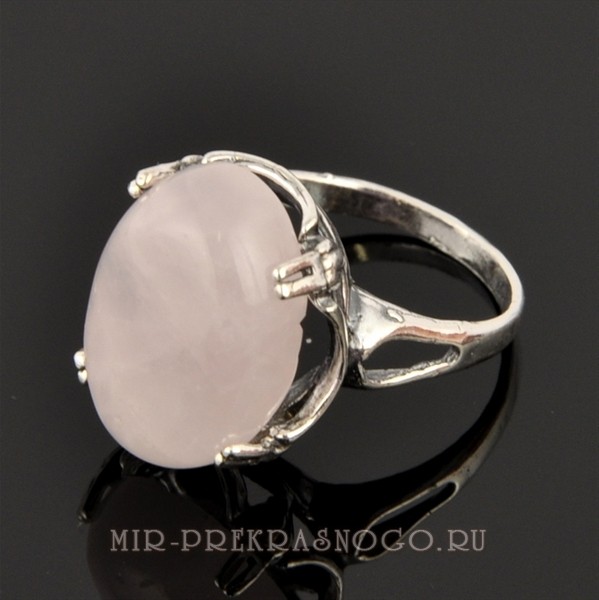 Кольцо с розовым кварцем Лапочка кНКР-1174