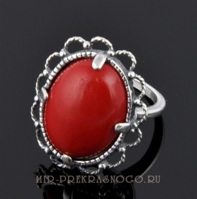 Кольцо с кораллом Миранда кПКО-1139