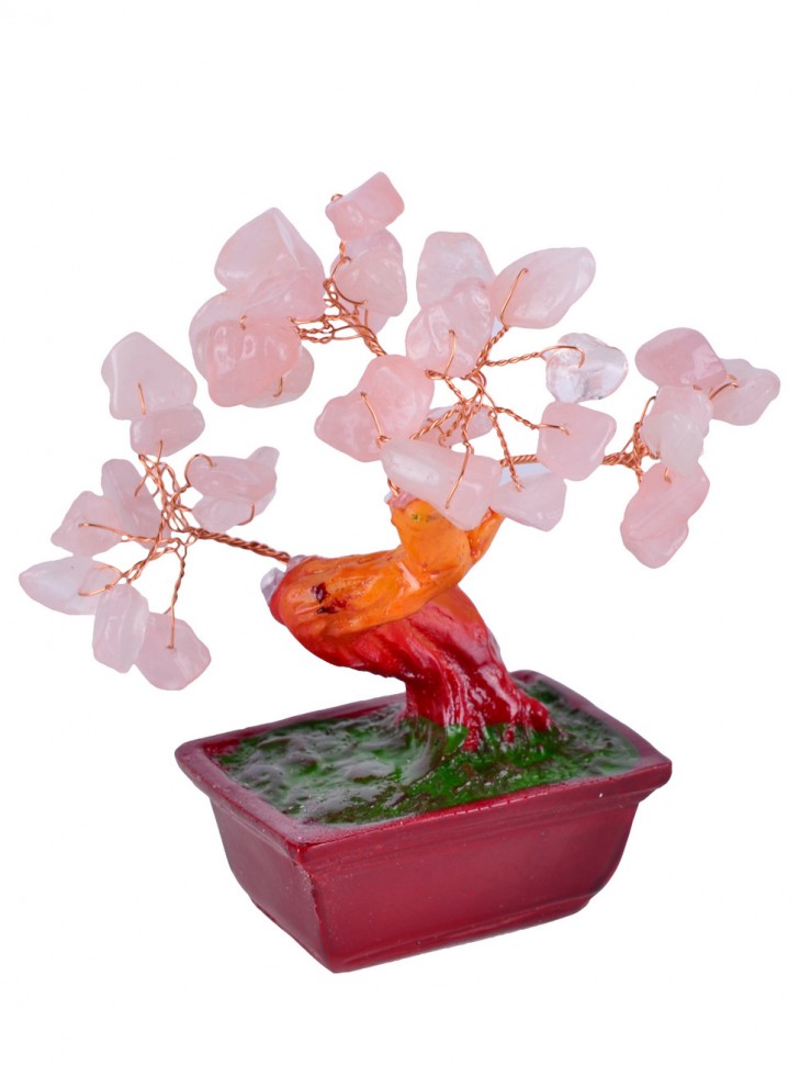 Сувенир-оберег "Дерево Счастья": Розовый Кварц