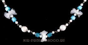Бусы из кахолонга и кошачьего глаза Амели аНКХ-НКГ-111