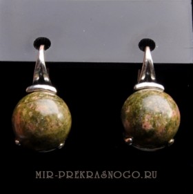 Серьги с яшмой Рондо сНЯШ-536