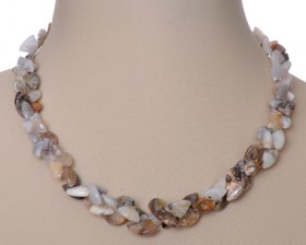 Бусы из агата "Облепиха"