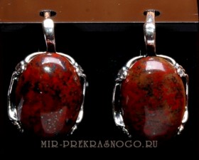 Серьги с яшмой Сафо сНЯШ-453