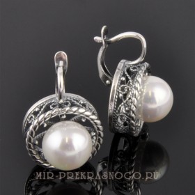 Серьги с жемчугом Фортуна сИЖМ-910