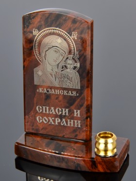 Икона с подсвечником "Казанская" на подставке