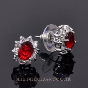 Серьги с хрусталем Присцилла сНХР-665-1