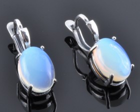 Серьги с лунным камнем "Любушка"