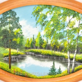 Картина деревянная с каменной крошкой Ах, лето кд-211