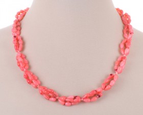 Бусы из коралла "Облепиха"