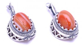 Серьги с сердоликом Мэдисон сНСР-7969