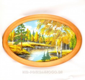 Картина деревянная с каменной крошкой Осень кд-212