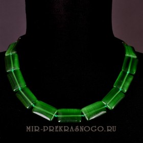 Бусы из кошачьего глаза Мисс-2 НКГ-(16-24)-46-4