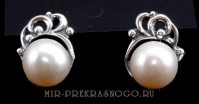 Серьги с жемчугом Грация сИЖМ-264