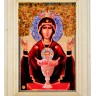 Икона с янтарем "Неупиваемая Чаша" 9,5х11,5 см 