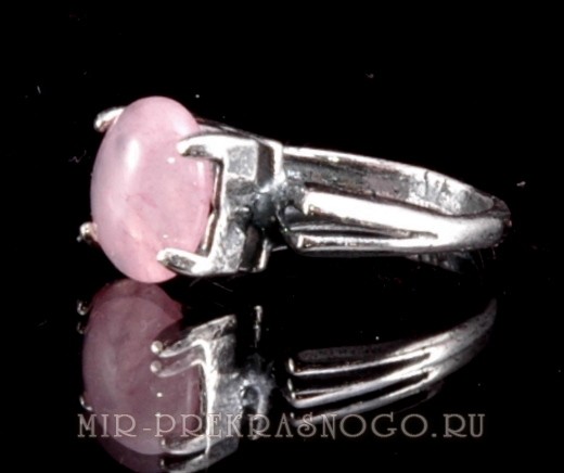 Кольцо с розовым кварцем Нежность кНКР-328