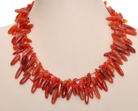 Бусы из сердолика Летний Дождь