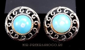 Серьги с лунным камнем Медея сНЛК-306