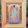 Икона с янтарем "Св. Ангел Хранитель" 9,5х11,5 см