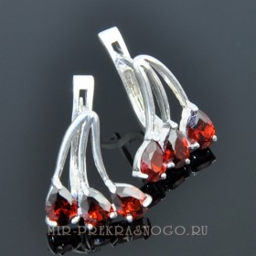 Серьги с цирконом Лэсли сНЦР-1213