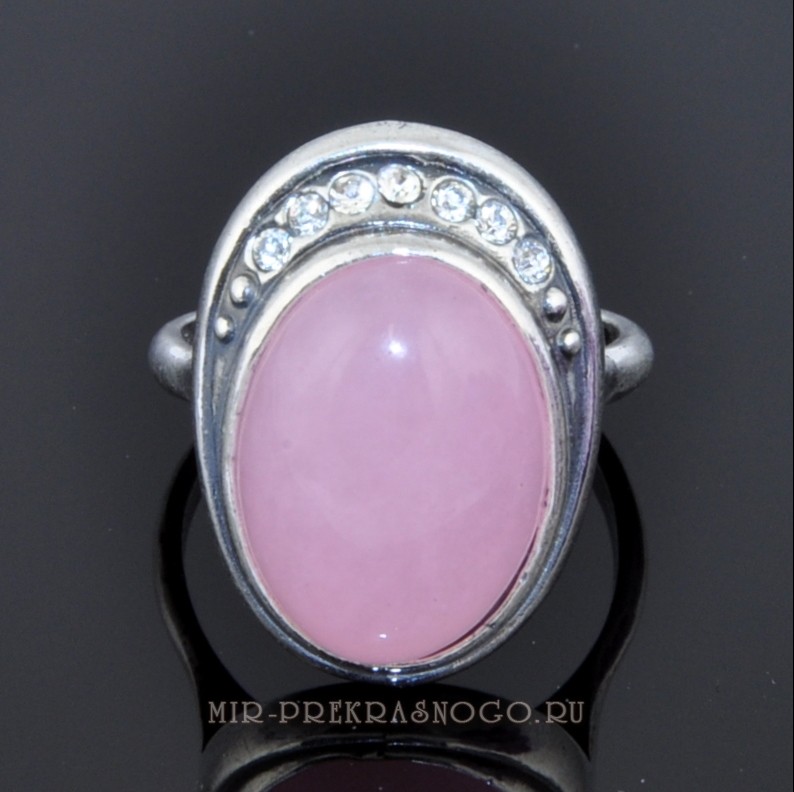 Кольцо с розовым кварцем Симфония кНКР-785