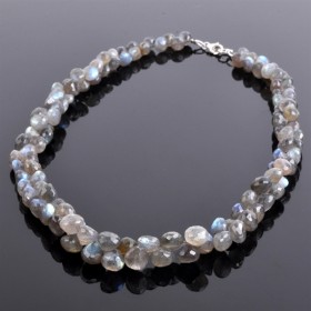 Бусы из лабрадора Северное Сияние