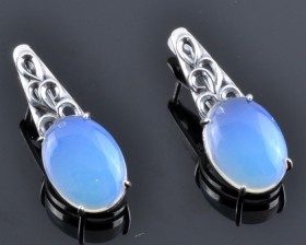 Серьги с лунным камнем "Неженка"