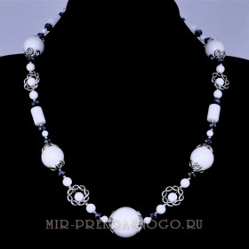 Бусы из кахолонга Кружевница аНКХ-НХР-251