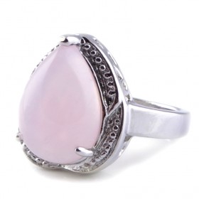 Кольцо с розовым кварцем &quot;Сердечность&quot;