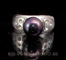 Кольцо с жемчугом Бриз кНКГ-1802