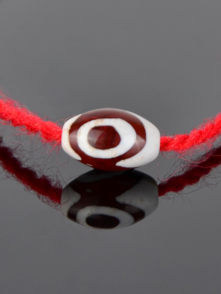 Браслет-оберег "Красная Нить Дзи 3 Глаза"