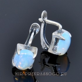 Серьги с лунным камнем Нежность сНЛК-761