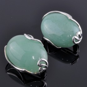 Серьги с нефритом Мэлли сННФ-9459