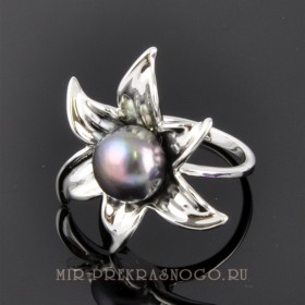 Кольцо с жемчугом Звезда кНЖМ-926