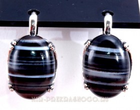 Серьги с агатом Рапсодия сНАГ-342
