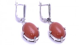 Серьги с авантюрином Величие сНАВ-7990