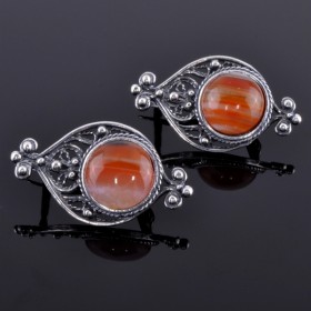 Серьги с сердоликом Феодосия сНСР-9393