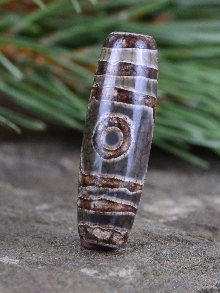 Тибетская бусина "Дзи 3 Глаза"