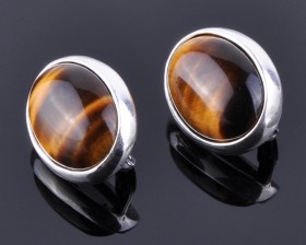 Серьги с тигровым глазом "Лаконика"
