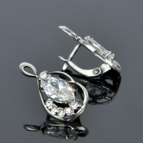 Серьги с цирконом Миракл сНАМ-2561