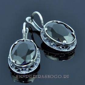 Серьги с цирконом Модница сНЦР-1248