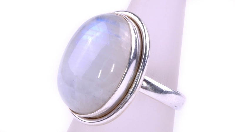 Кольцо серебро с лунным камнем Галос скНЛК-7916