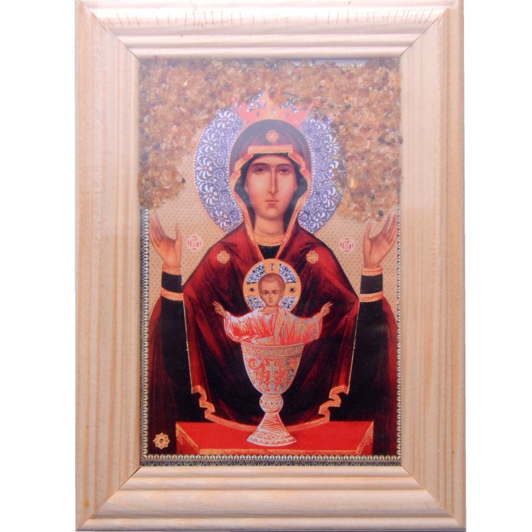 Икона янтарная "Неупиваемая Чаша" иян-2-313