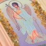 Икона с янтарем "Св. Ангел Хранитель" 10,5х14,5 см