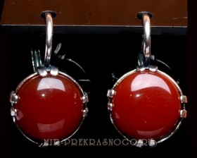 Серьги с сердоликом Фреска сНСР-451