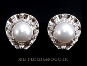 Серьги с жемчугом Афродита сНЖМ-396