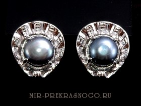 Серьги с жемчугом Афродита сНЖМ-397