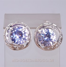 Серьги с хрусталем Диадема сНХР-670